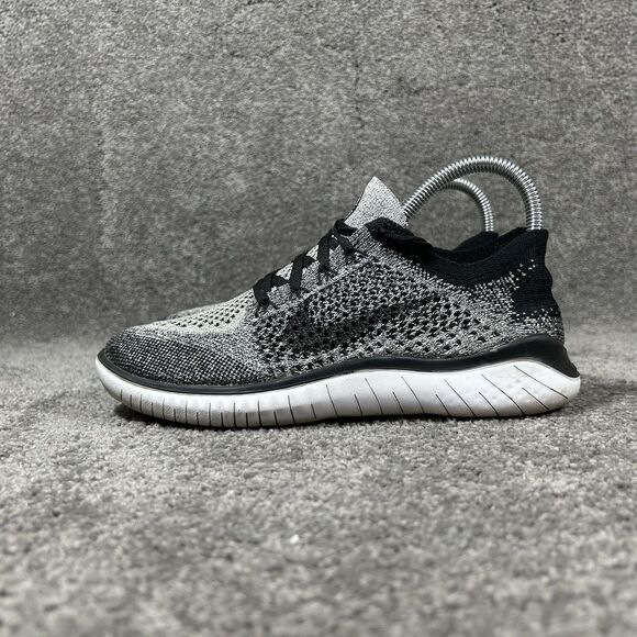 Nike Free Run Flyknit 2018 942839-101 Women’s Size 6.5 Black Running Shoes Used - Picture 6 of 13